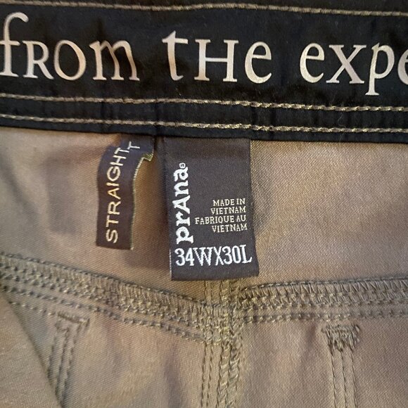 Prana Stretch Zion Straight Pant, Mud, 34x30 - Picture 3 of 8